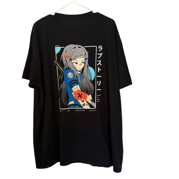 Cloak Shirt Men’s Size 2X Black Anime Graphic Short Sleeve Cotton - Picture 3 of 4